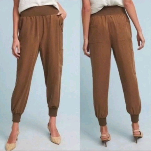 Anthropologie Maeve Cicerone Jogger Pants Elastic Waist Pull-On sz S - Picture 1 of 9